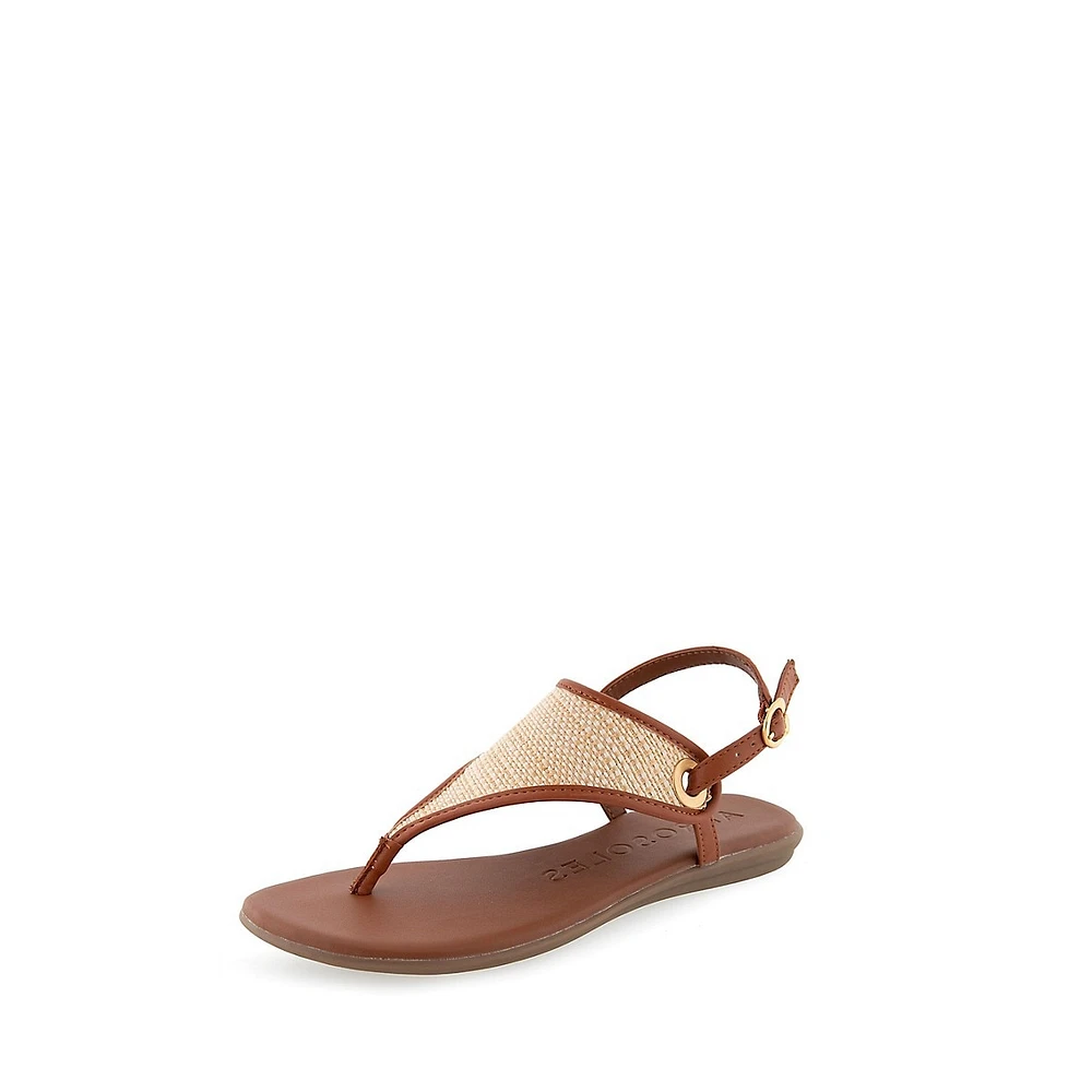 Conclusion Patent Snake-Embossed Thong Sandals