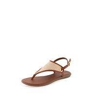 Conclusion Patent Snake-Embossed Thong Sandals