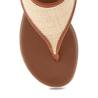 Conclusion Patent Snake-Embossed Thong Sandals