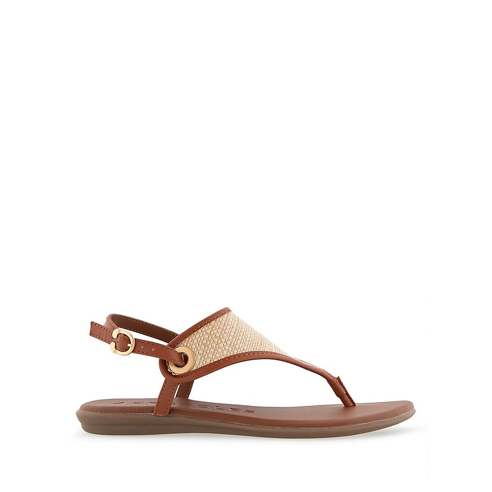 Conclusion Patent Snake-Embossed Thong Sandals