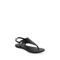 Conclusion Patent Snake-Embossed Thong Sandals