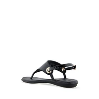 Conclusion Patent Snake-Embossed Thong Sandals