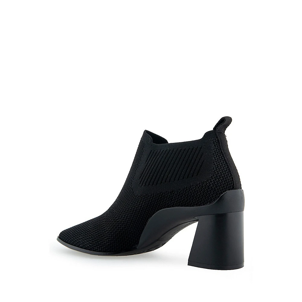 Canvas Block-Heel Booties