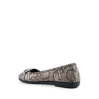 Bentley Snake-Print Ballet Flats