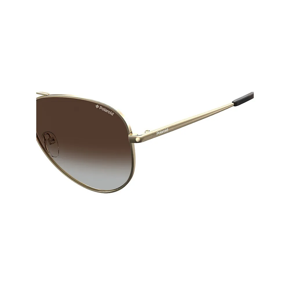 56MM Aviator Sunglasses