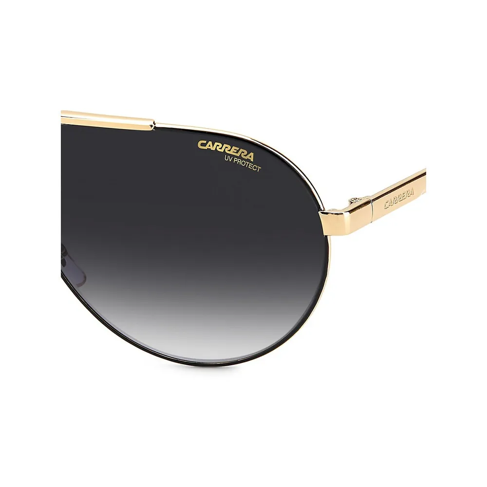 Alfred Sung Polarized Modified 61MM Aviator Sunglasses