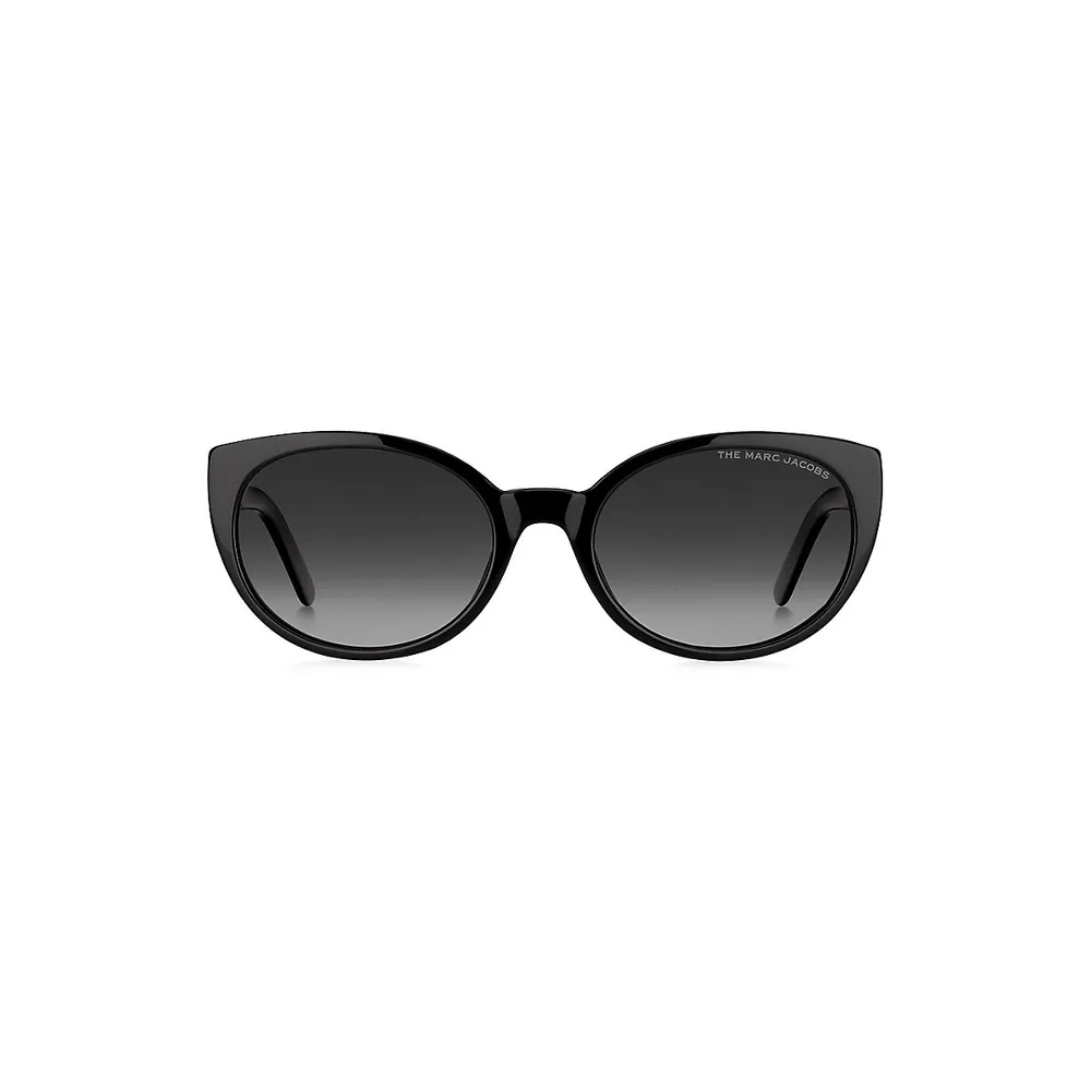 Havana 55MM Cat Eye Sunglasses