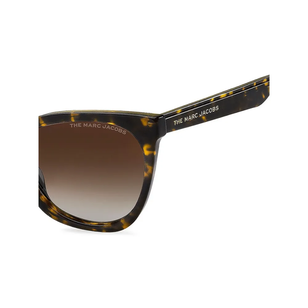 Havana 54MM Cat Eye Sunglasses