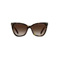 Havana 54MM Cat Eye Sunglasses