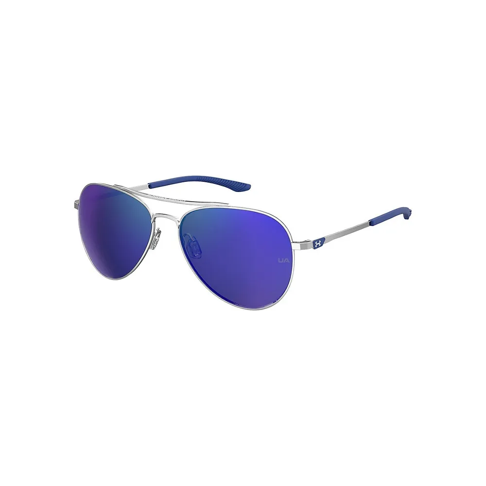 Alfred Sung Polarized Modified 61MM Aviator Sunglasses