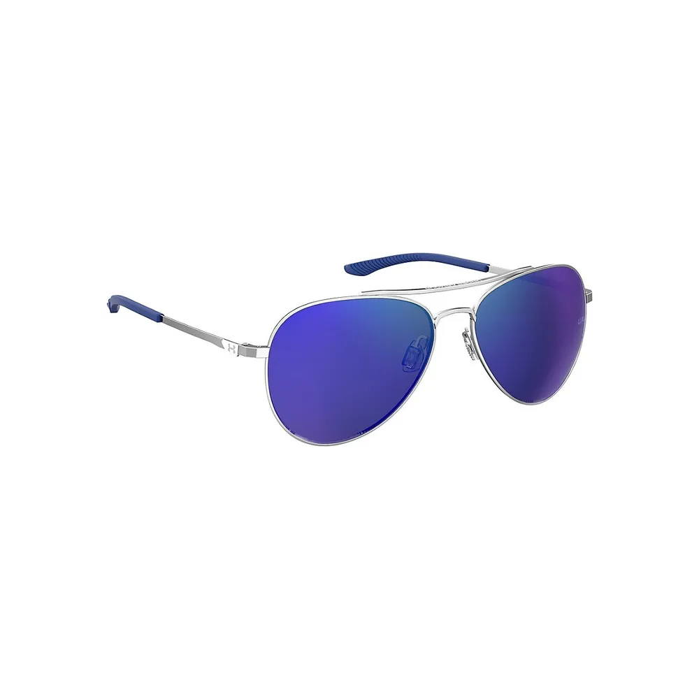 Alfred Sung Polarized Modified 61MM Aviator Sunglasses