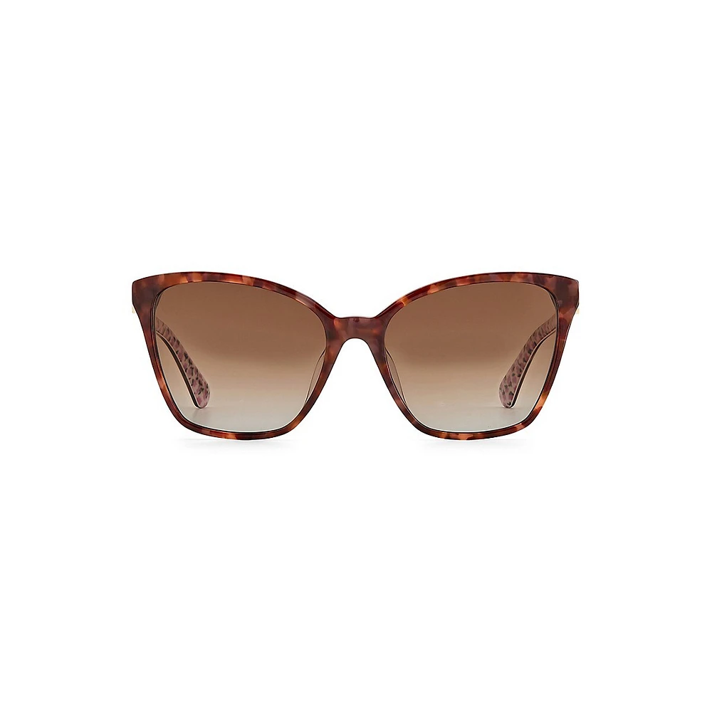 Lunettes de soleil œil de chat Amiyah, 56 mm