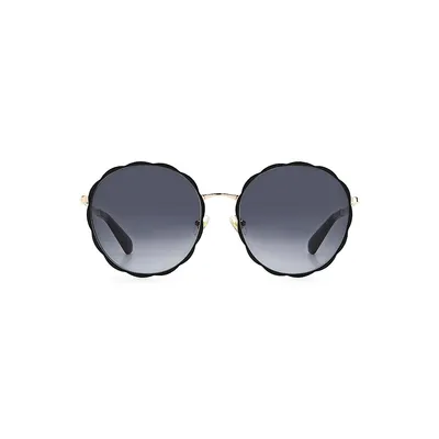 Cannes 57MM Round Sunglasses