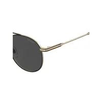 54MM 1013 S Double-Bar Round Sunglasses