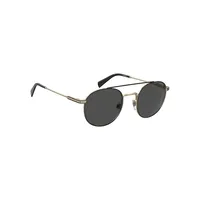 54MM 1013 S Double-Bar Round Sunglasses