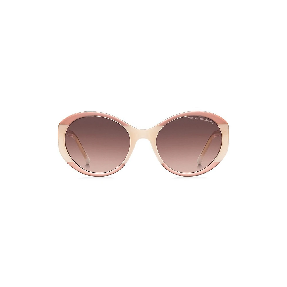 Lunettes de soleil ovales Peach, 56 mm