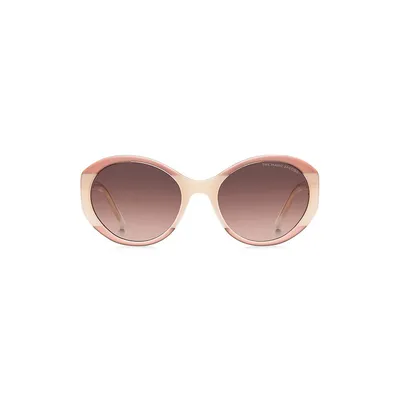 Peach 56MM Oval Sunglasses