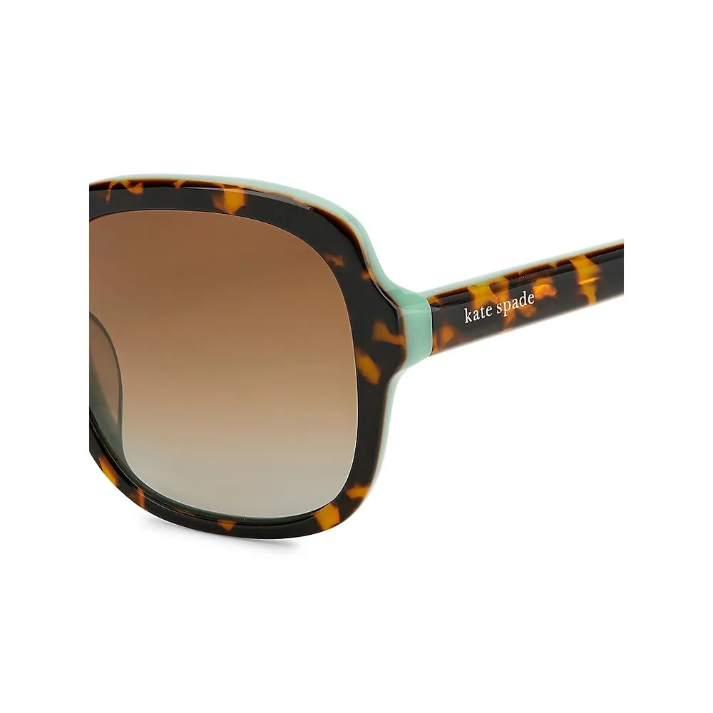 Lunettes de soleil carrées Babbette, 55 mm