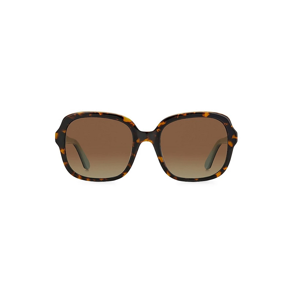 Lunettes de soleil carrées Babbette, 55 mm