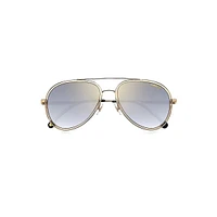Sun Champagne 57MM Aviator Sunglasses
