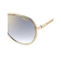 Sun Champagne 57MM Aviator Sunglasses