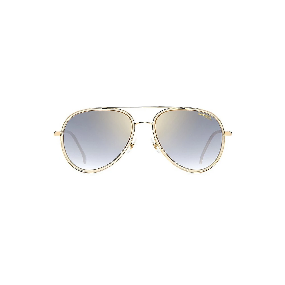 Sun Champagne 57MM Aviator Sunglasses
