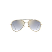 Sun Champagne 57MM Aviator Sunglasses