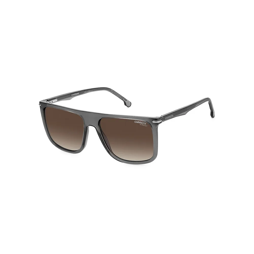 Havana 58MM Rectangular Sunglasses