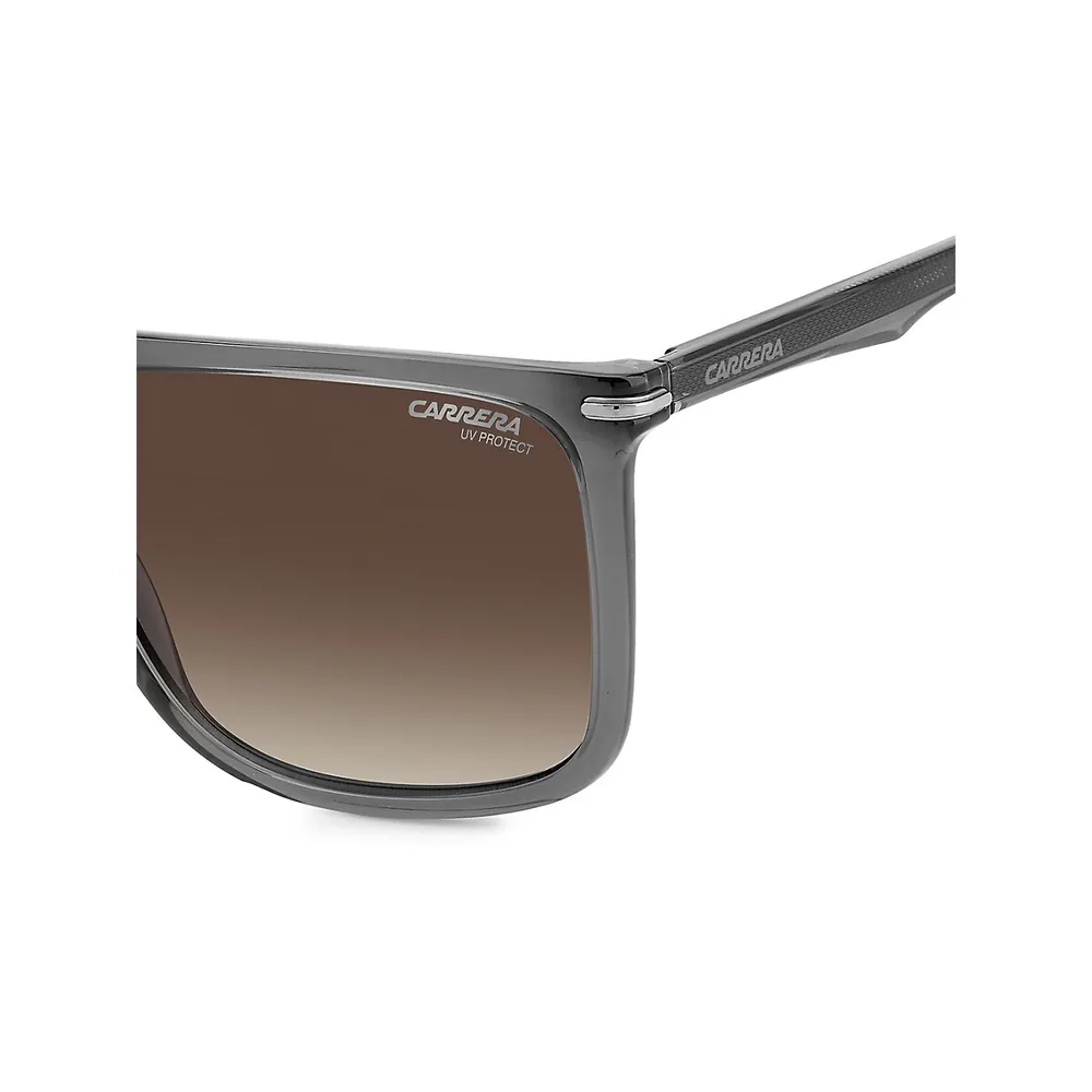 Havana 58MM Rectangular Sunglasses