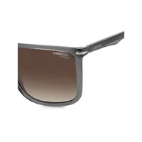 Havana 58MM Rectangular Sunglasses