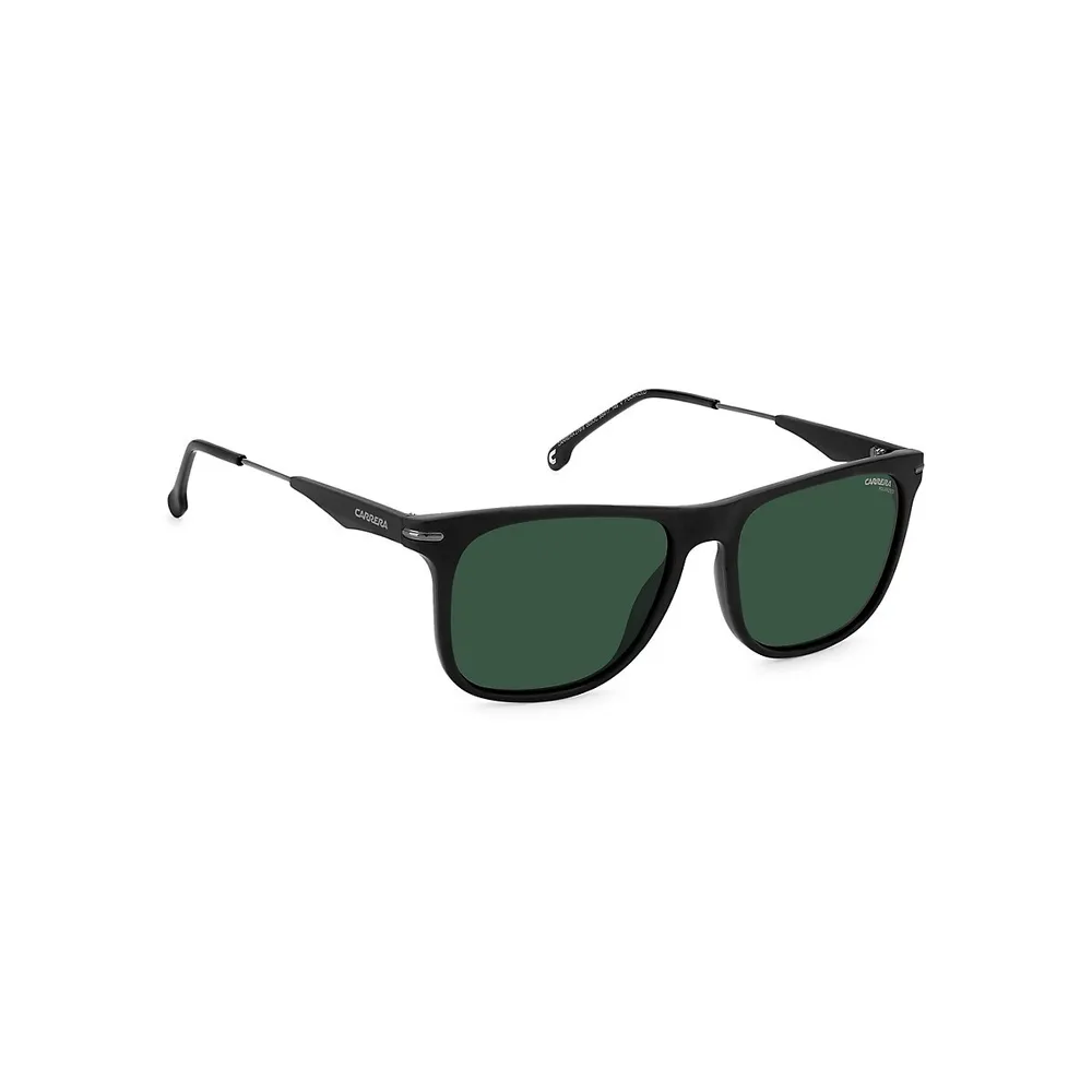 Matt Black 55MM Square Sunglasses