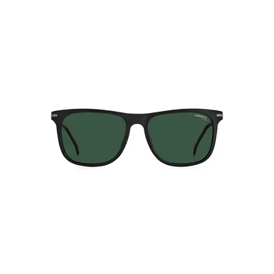 Matt Black 55MM Square Sunglasses