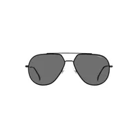 Matt Black 61MM Aviator Sunglasses