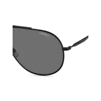 Matt Black 61MM Aviator Sunglasses