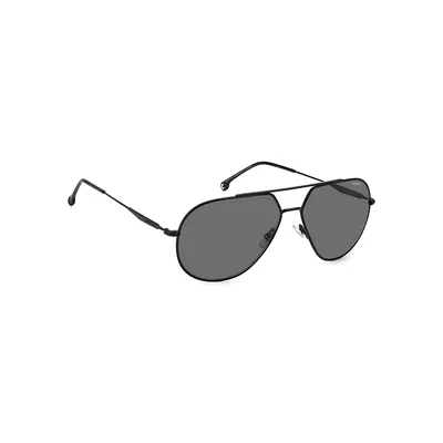 Matt Black 61MM Aviator Sunglasses