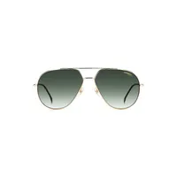 Matt Black 61MM Aviator Sunglasses