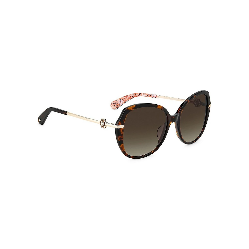 Taliyah 57MM Butterfly Sunglasses