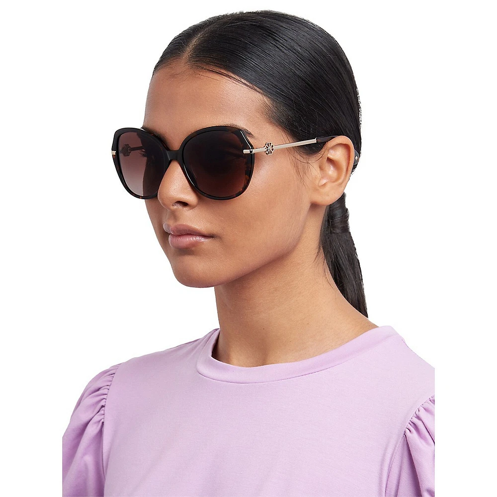 Taliyah 57MM Butterfly Sunglasses