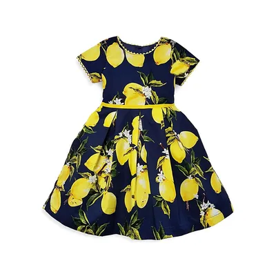 Little Girl's Fit-&Flare Lemon Dress