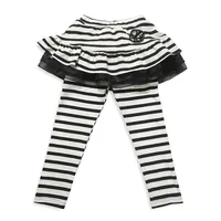 Little Girl's Striped Skirted Leggings