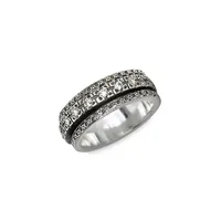Eternal Jewel Halo 925 Sterling Silver Band Ring