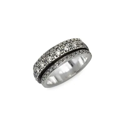 Eternal Jewel Halo 925 Sterling Silver Band Ring