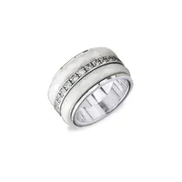 Eternal Jewel Purity 925 Sterling Silver & Ceramic Band Ring