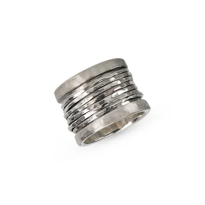 Serenity 925 Sterling Silver Multi-Row Band Ring