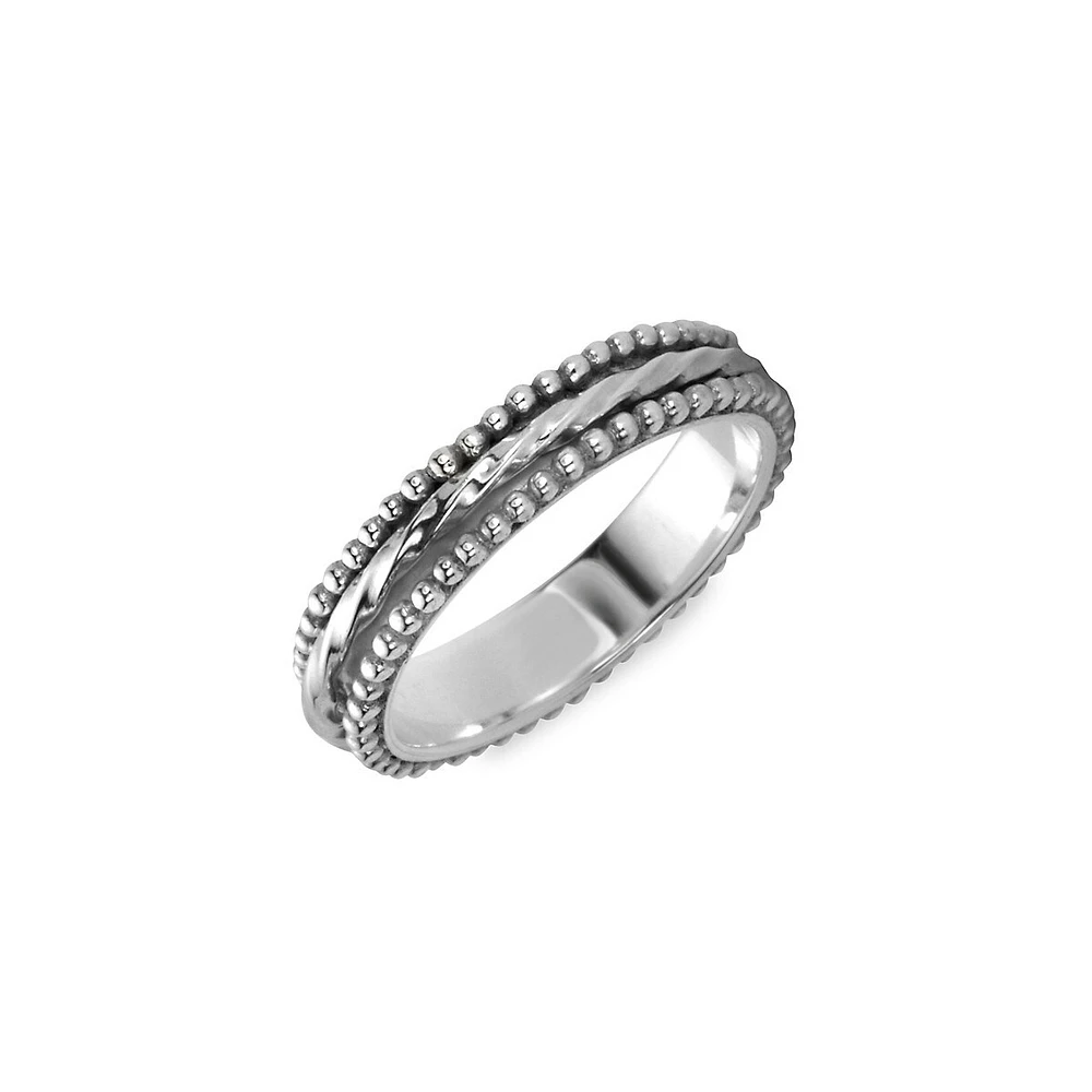 Stackable Spiritual Chakra 925 Sterling Silver Band Ring