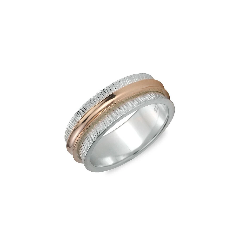 Bague Desire en argent sterling 925 et or rose 9 ct