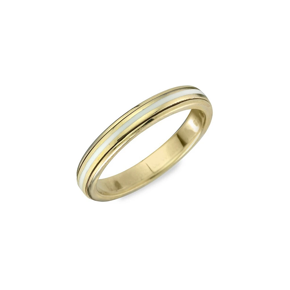 Virtue 14K Goldplated Vermeil Meditation Ring