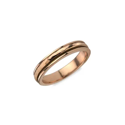 Prana 14K Rose-Goldplated Vermeil Meditation Ring