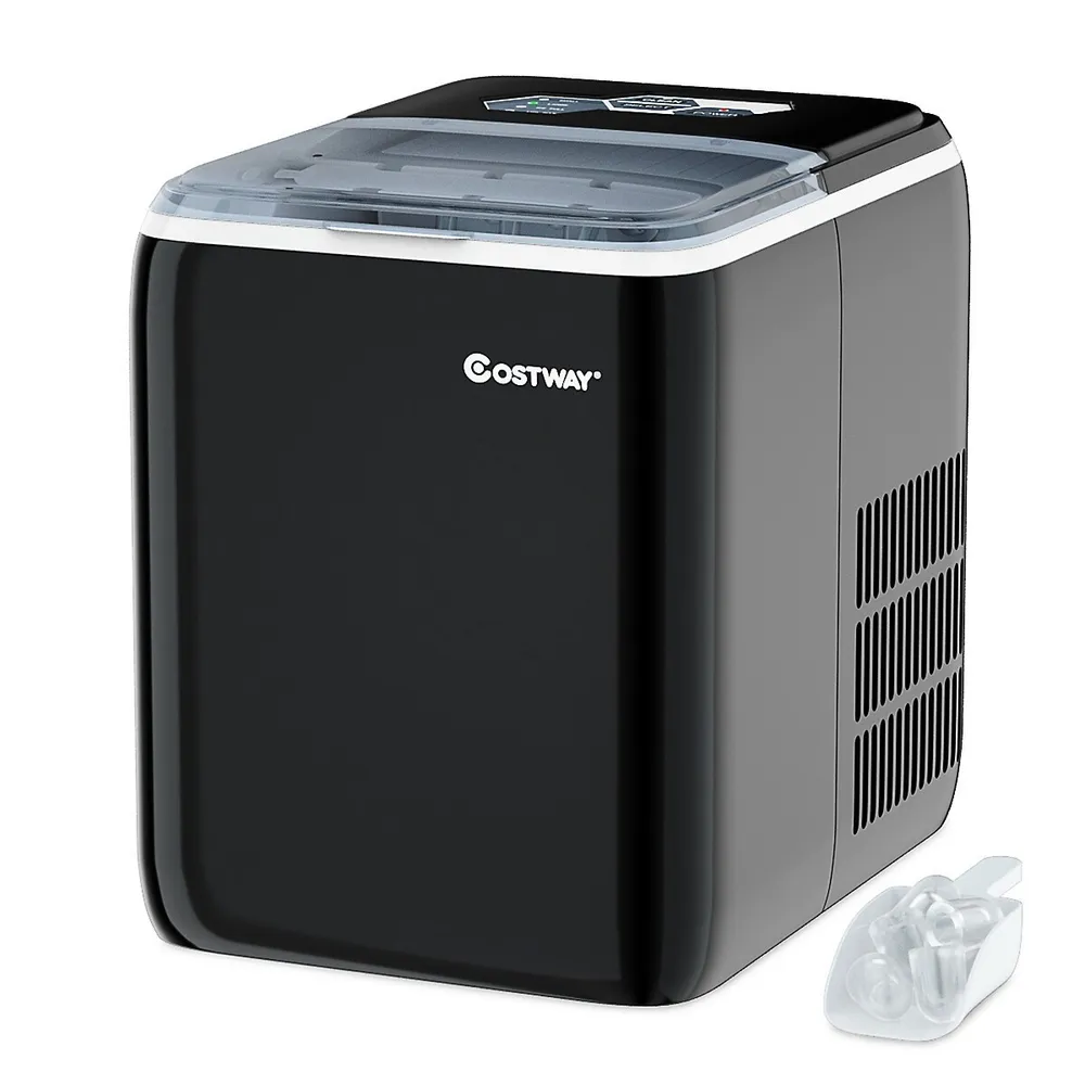 Costway Portable Countertop Ice Maker Machine 44Lbs/24H Self-Clean with Scoop Green