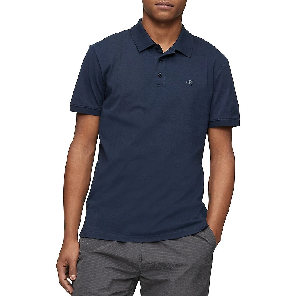 Smooth Monogram Logo Polo Shirt